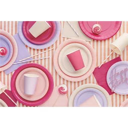 Papírtányér 18 cm bézs S/6