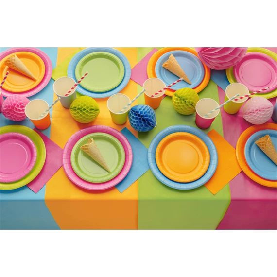 Papírtányér 18 cm világoskék S/6