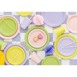 Papírtányér 23 cm sötét rózsaszín S/6