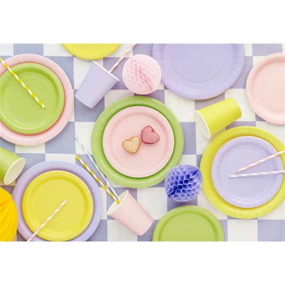 Papírtányér 23 cm sötét rózsaszín S/6