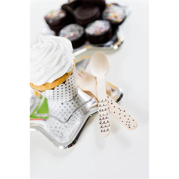 Papírtányér csillag ezüst 18 cm S/6