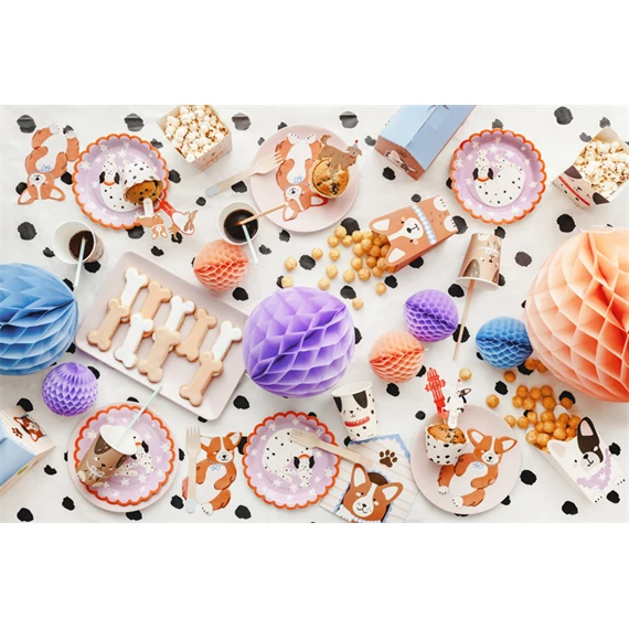 Papírtányér dalmata 18x18 cm mix S/6