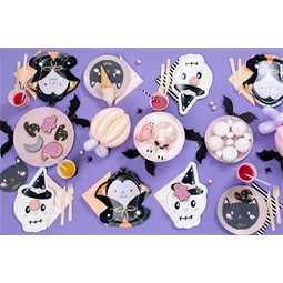 Papírtányér koponya 18x27 cm mix S/6