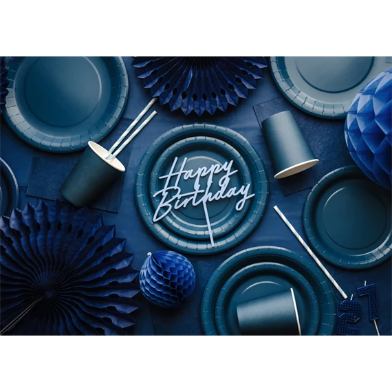 Papírtányér sötétkék 23 cm S/6