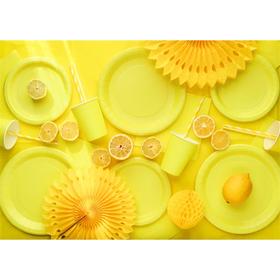 Papírtányérok 18 cm sárga S/6