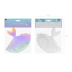 Party kalapok sellő, irizáló, 18 cm S/6