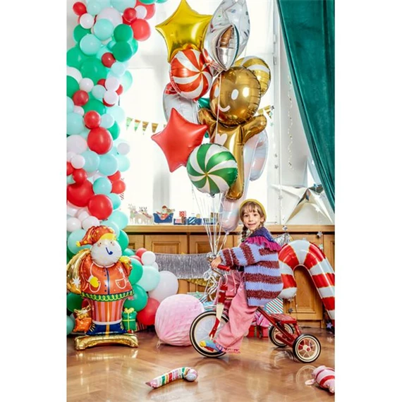 Party függöny csillag műanyag 100x245 cm ezüst