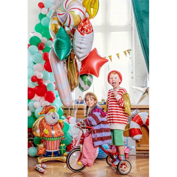 Party függöny csillag műanyag 100x245 cm ezüst