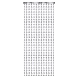 Party függöny csillag műanyag 100x245 cm ezüst