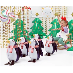 Party függöny karácsonyfák arany 100x245 cm