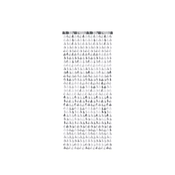 Party függöny karácsonyfák ezüst 100x245 cm