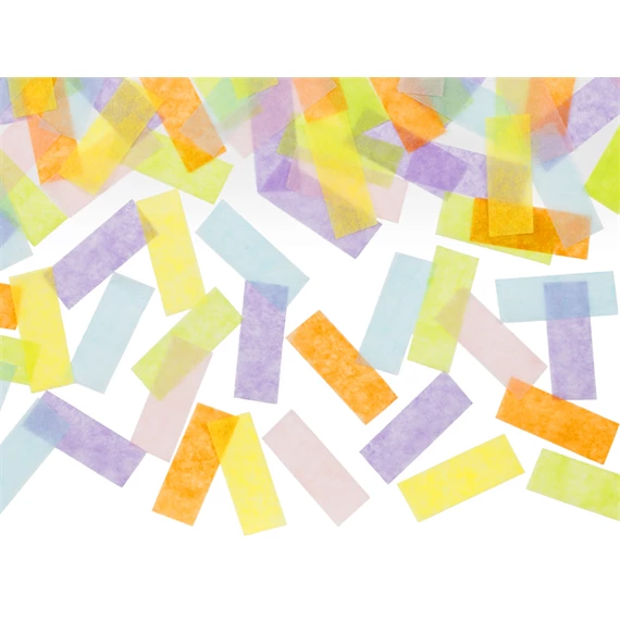 Pasztell szerpentin konfettiágyú 20 cm