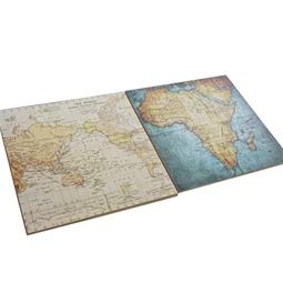 Persely világtérképpel 18x7x18 cm 2 féle