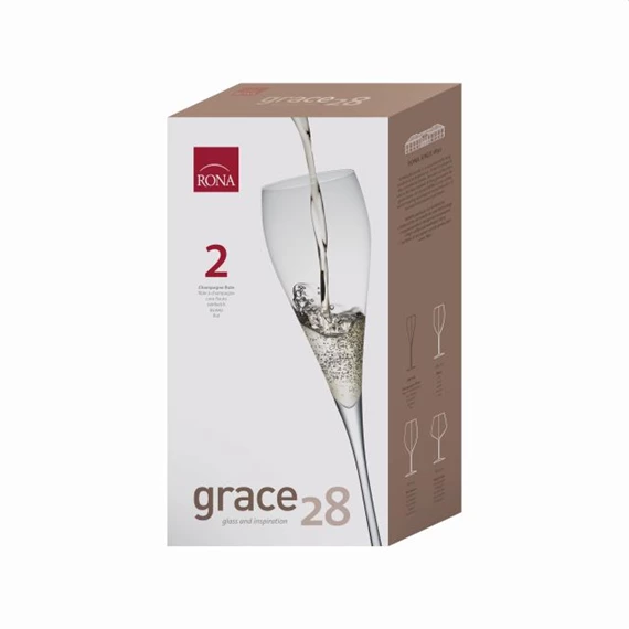 Pezsgős pohár GRACE 280 ml 7x28 cm S/2