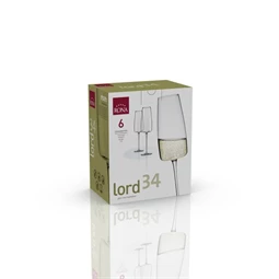Pezsgős pohár LORD 340 ml 6,6x25 cm S/6