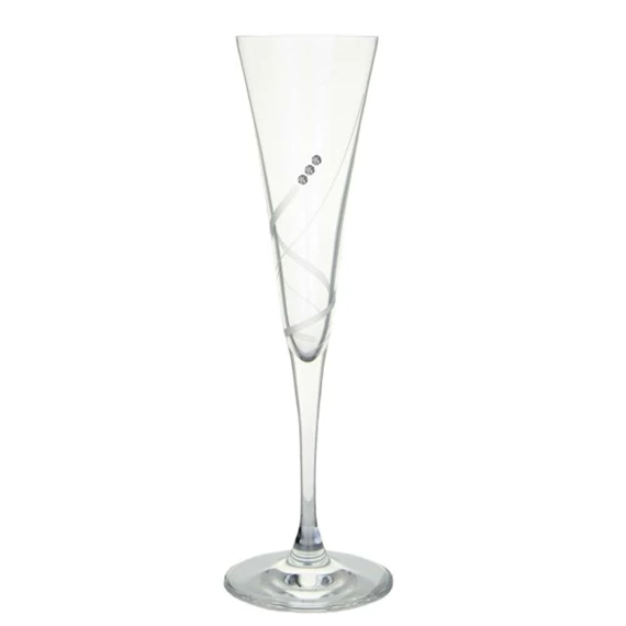 Pezsgős pohár Swarovski kristállyal 120 ml 23x6 cm S/2