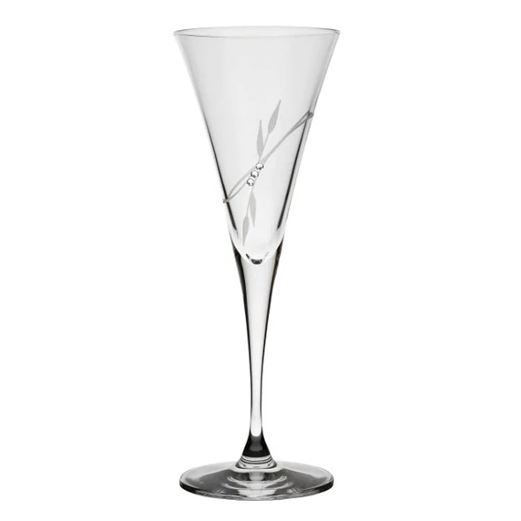 Pezsgős pohár Swarovski kristállyal 200 ml 22x8,2 cm S/6