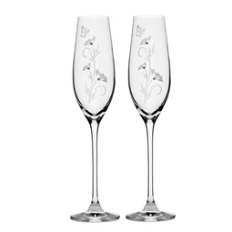 Pezsgős pohár Swarovski kristállyal 210 ml 26,3x6,6 cm S/2