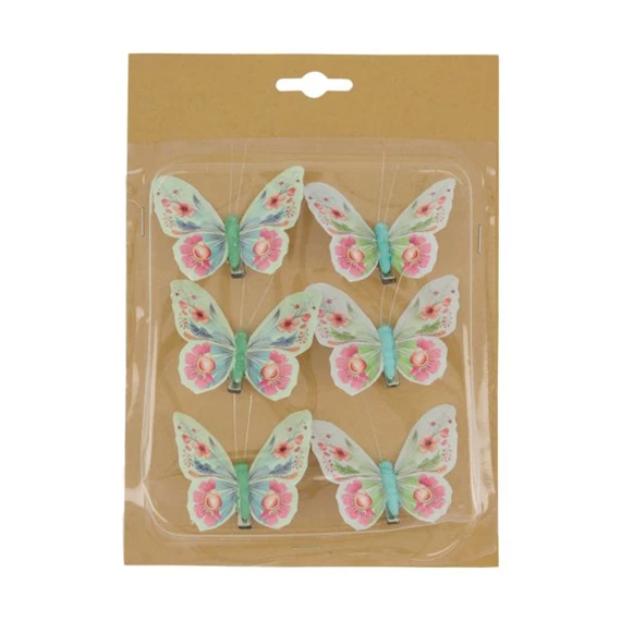 Pillangó csipeszes 6,5x5x1 cm S/6