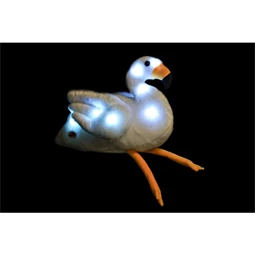 Plüss LED-es flamingó 34x25x27 cm 2 féle