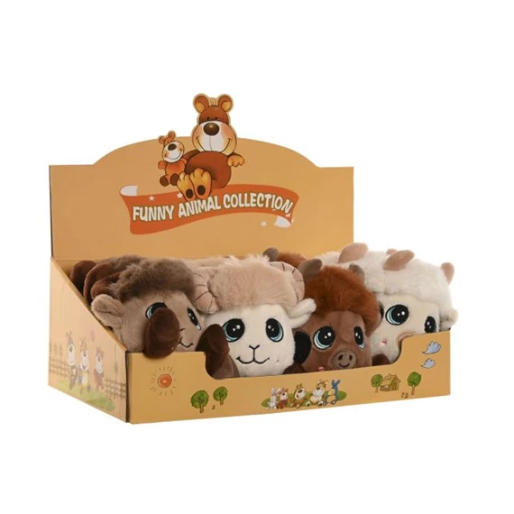 Plüss állatok 12x10x14 cm 4 féle