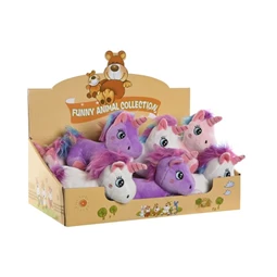 Plüss unikornis 10x8x15 cm 3 féle