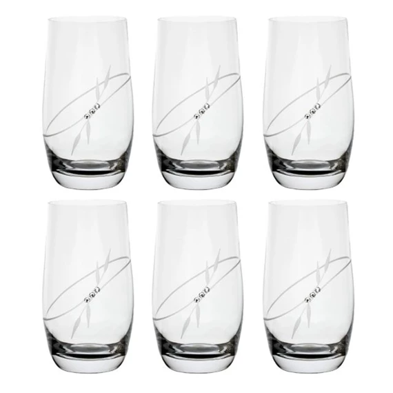 Pohár Swarovski kristállyal 390 ml 13,3x7 cm S/6