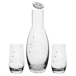 Pohár kancsóval Swarovski kristállyal 1270 ml/390 ml 28x10,4 cm S/3