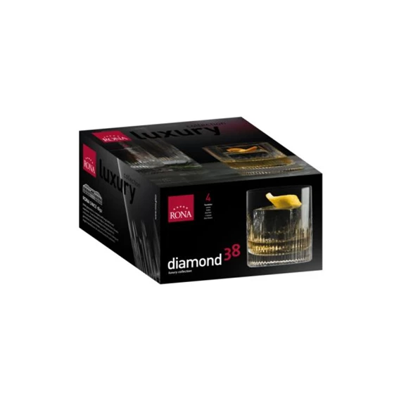 Pohár mintás LUXURY COLLECTION DIAMOND 380 ml 8,5x9,7 cm S/4