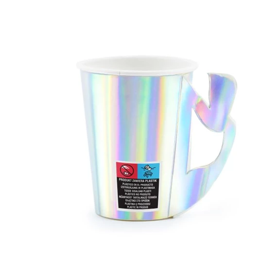 Pohár papír 220ml színjátszó S/6