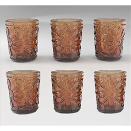 Pohár szett virág mintás 310 ml 8,5x8,5x10,5 cm S/6