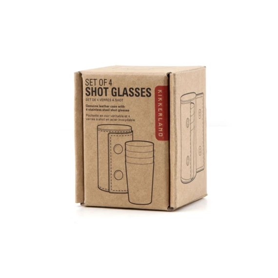 Poharak bőr tokban 30 ml