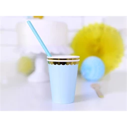 Papírpohár világoskék 220 ml S/6