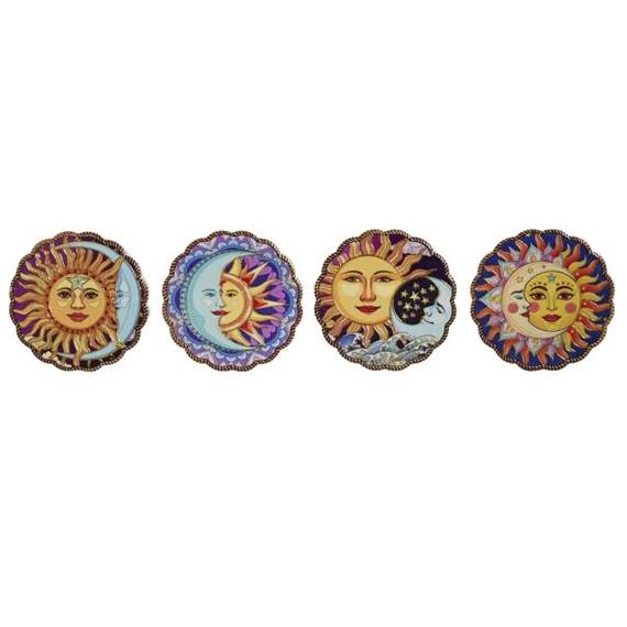 Poháralátét Nap és Hold 10,8x10,8x0,7 cm 4 féle