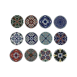 Poháralátét csempe mintás 10,8x10,8x0,7 cm 12 féle