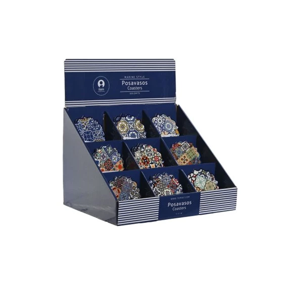 Poháralátét 10,8x10,8x0,7 cm 12 féle