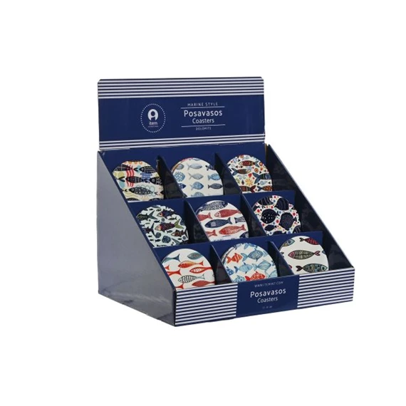 Poháralátét, halak 11x11x0,7 cm 12 féle