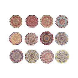 Poháralátét mandala 10,8x10,8x0,7 cm 12 féle