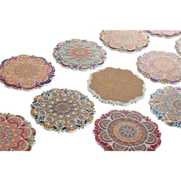 Poháralátét mandala 10,8x10,8x0,7 cm 12 féle