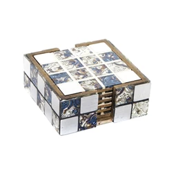 Poháralátét szett 12x12x5 cm S/6