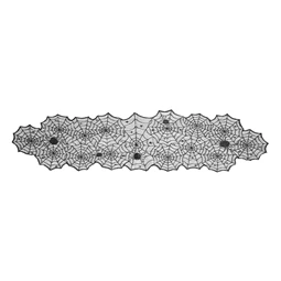 Pókhálós asztali futó fekete 185x45 cm