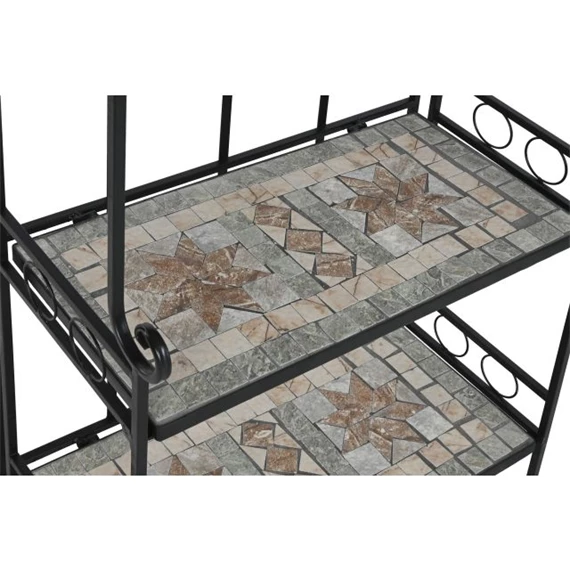Polc kovácsoltvas, mozaik mintával 54x29x121 cm
