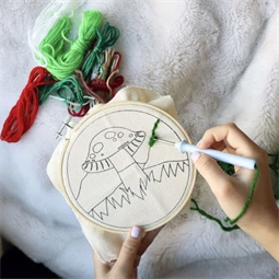 Punch Needle hímzőtoll készlet, gomba 16 cm