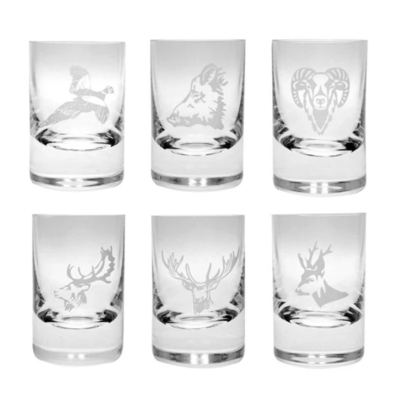 Röviditalos pohár Swarovski kristállyal 30 ml 5,6x3,9 cm S/6