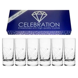 Röviditalos pohár Swarovski kristállyal 70 ml 7,6x3,9 cm S/6