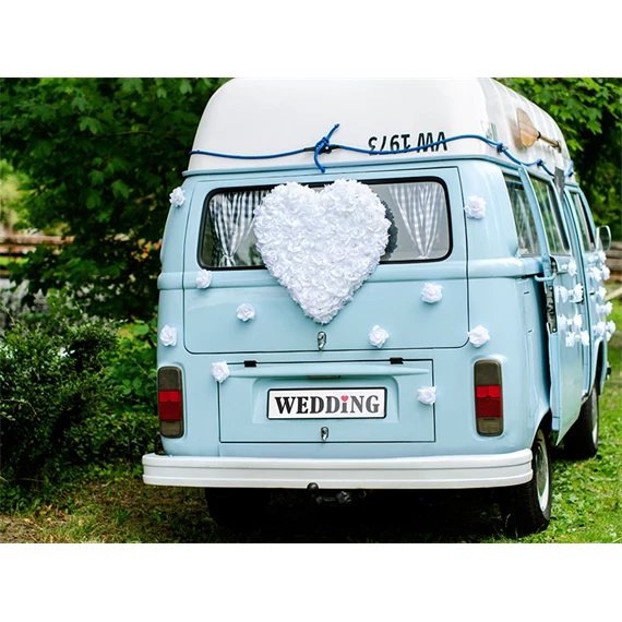 Rózsa öntapadós fehér 9 cm S/24