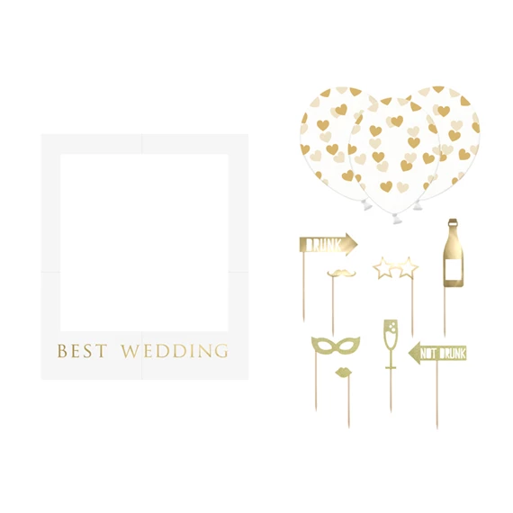 Selfie fotókeret készlet - legjobb esküvő 50x59,5 cm