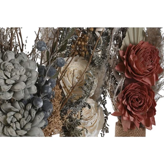 Selyem szárazvirág csokor 20x12x35 cm 3 féle