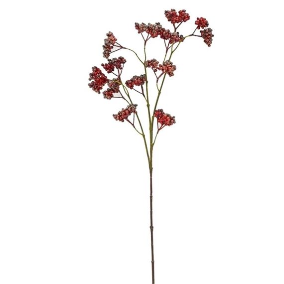 Selyemvirág ág bogyókkal 75 cm