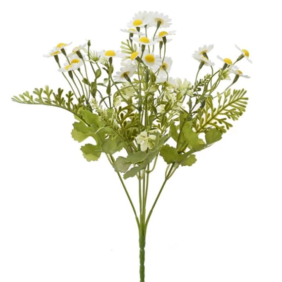Selyemvirág kamilla csokor 30 cm